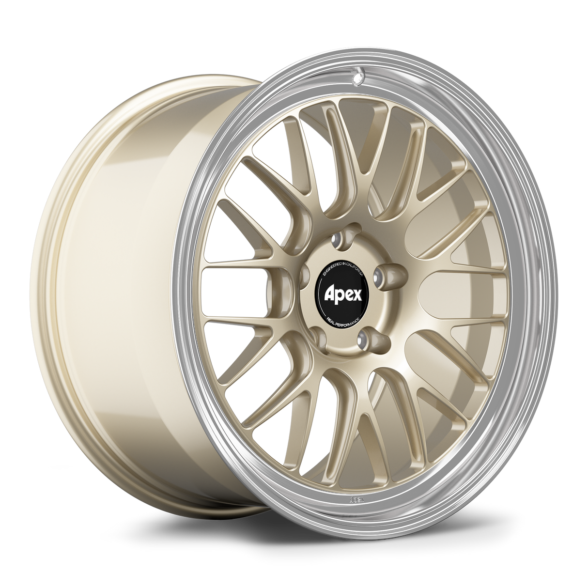 Apex 19" ML-10RT Forged 5x112 Wheel (Gloss Motorsport Gold - Machined Lip) - VW/Audi (Small Bore)