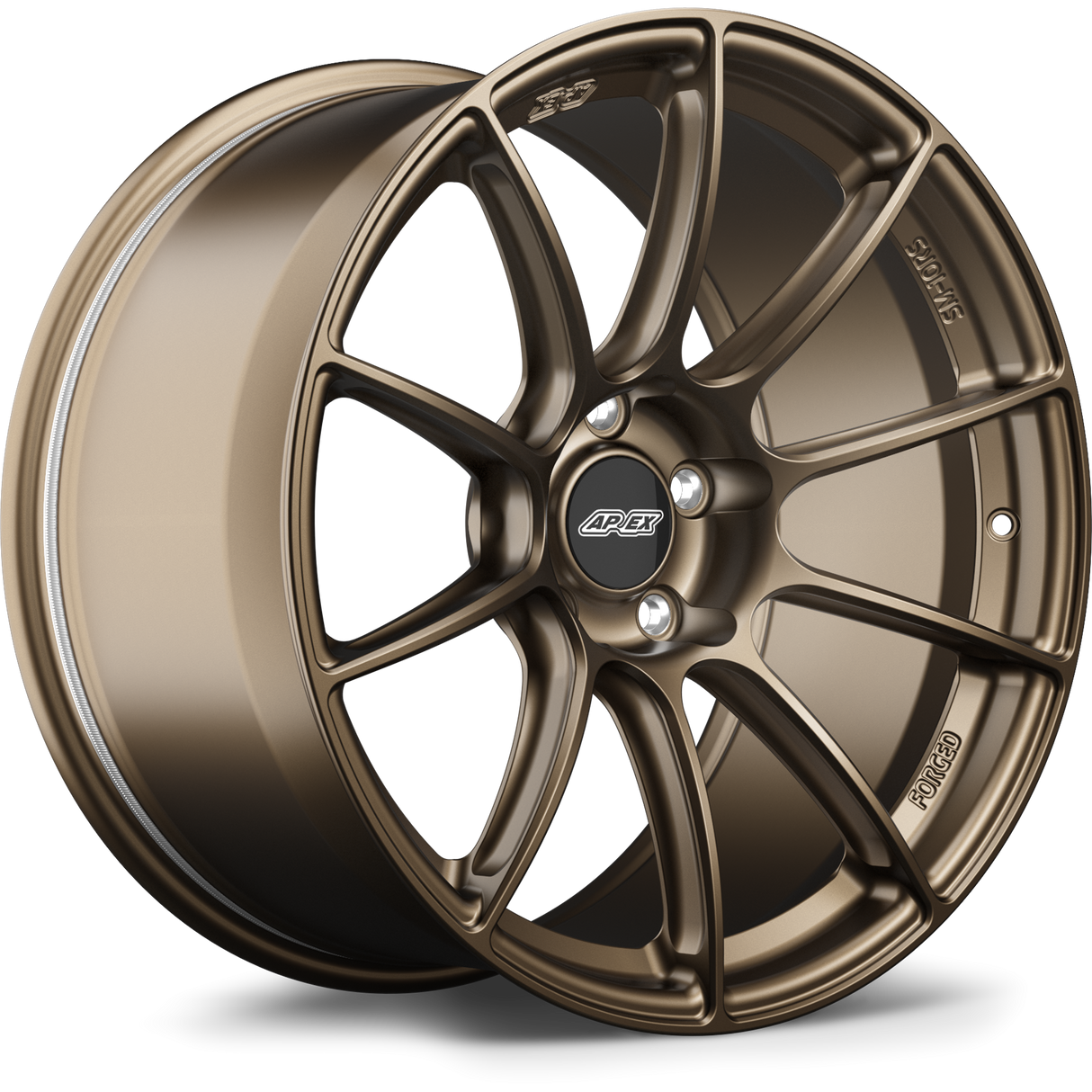 Apex 19" SM-10RS Forged 5x130 Wheel (Satin Bronze) - Porsche