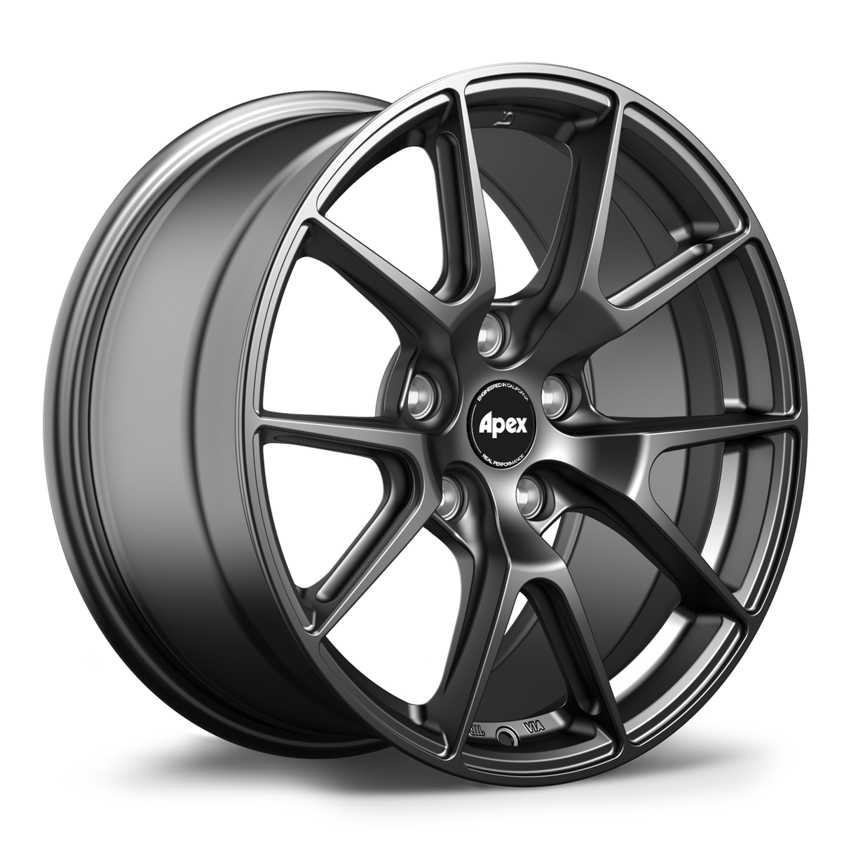 Apex 17" VS-5 Flow Formed 5x112mm Wheel (Satin Black) - VW/Audi (Small Bore)