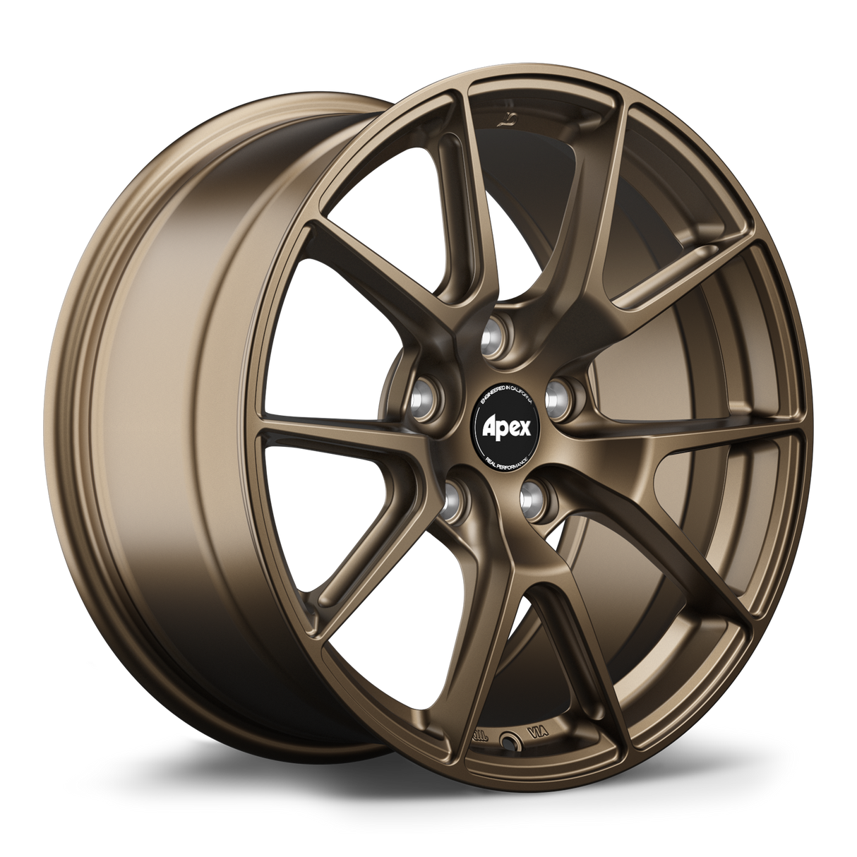 Apex 17" VS-5 Flow Formed 5x112mm Wheel (Satin Bronze) - VW/Audi (Small Bore)